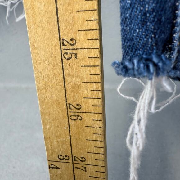 Current / Elliott Jeans Women's 26 (2) Blue Polka Dot Pattern Tapered Raw Hem - Picture 12 of 13